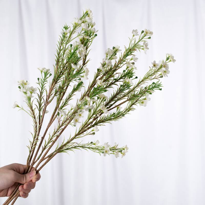 Silk Decorative Artificial Wax flower(Pack of 1 Branch)