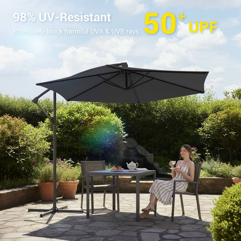 Sonkuki Outdoor 10FT Patio Offset umbrella for Garden