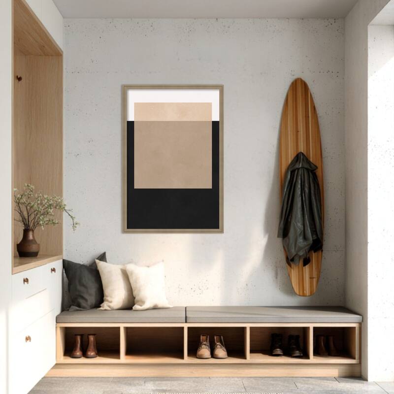 Amanti Art Framed Fabric Pinboard Overlapping geometry 11 by Vitor Costa Printed Bulletin Board