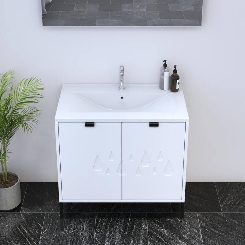 Teardrop 2D 80 Floating Bathroom Vanity (32" Width)