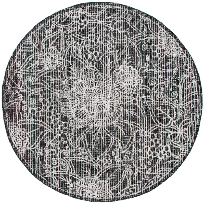 SAFAVIEH Handmade Ebony Dita Modern Floral Wool Rug