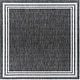 preview thumbnail 18 of 24, Livabliss Jeremie Indoor/ Outdoor Border Area Rug Charcoal - Square - 6' 7" x 6' 7"