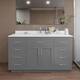 Option Dark Gray / White Quartz Top / Brushed Nickel