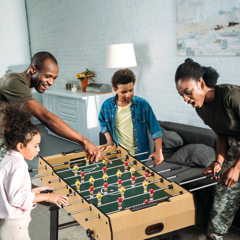 48 Inch Foosball Table, Soccer Table Game for Kids and Adults, Arcade Table Soccer for Home