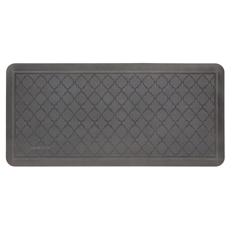 Mohawk Home Tempur-Pedic Ultra Comfort Anti-Fatigue Kitchen Mat - 20" X 42" - Lattice Pewter