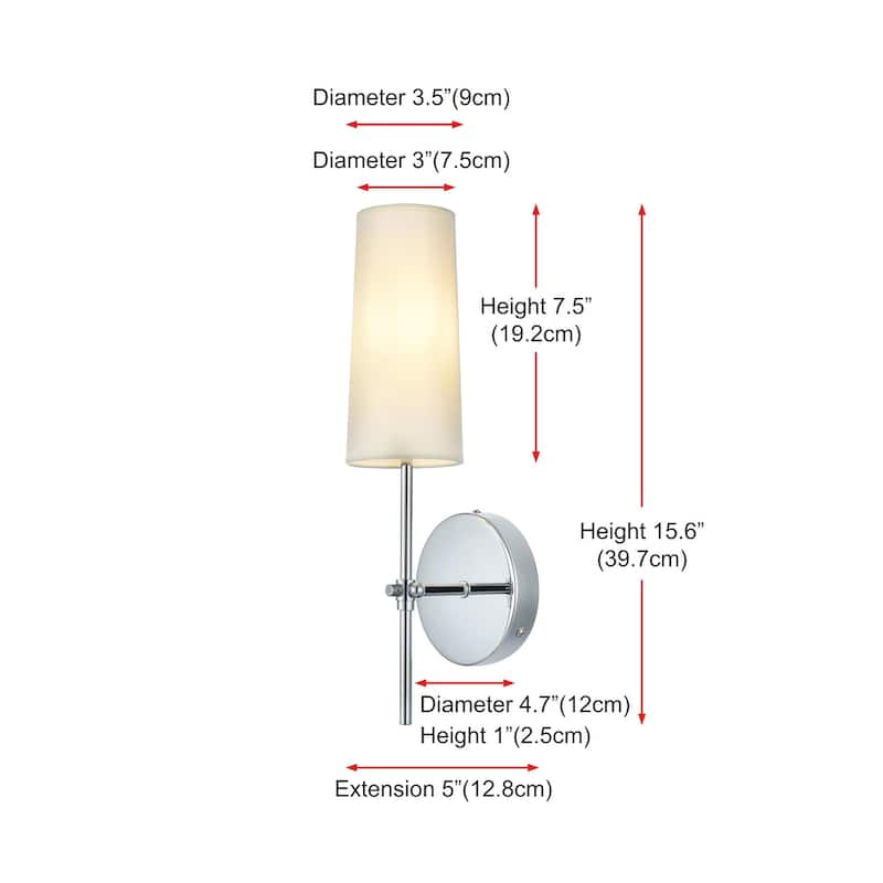 Elegant Lighting Mel Single Light 16" Tall Bathroom Sconce