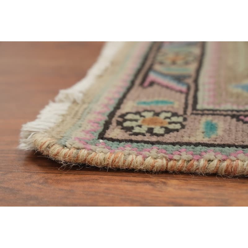 Hand Knotted Oriental 100% Wool Carpet Traditional Floral Beige & Ivories Tabriz Area Rug - 11' 2'' X 8' 1''