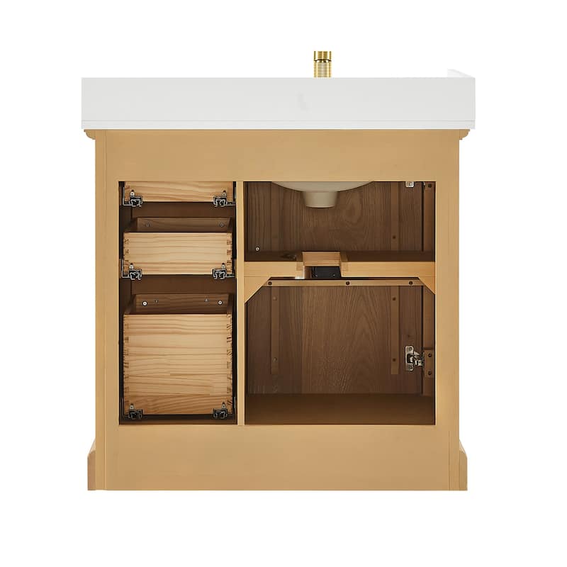 Tokyo Bath Vanity with Quartz Stone Top without Mirror