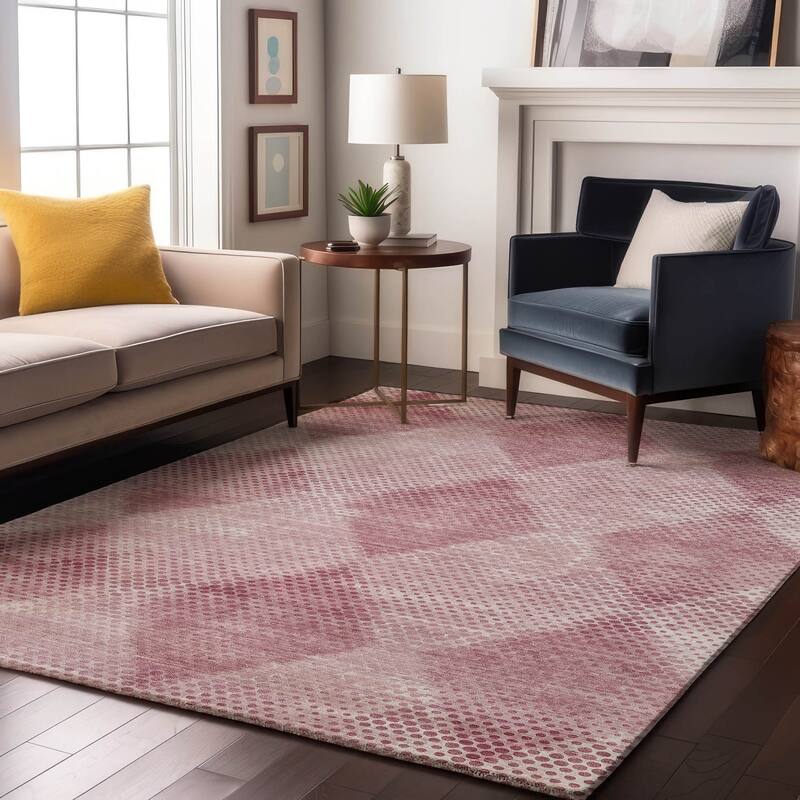 Premium Washable Super Soft Modern Diamonds Mayfield Rug - Merlot - 3' x 5' - Rectangle
