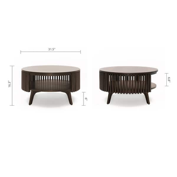 Studio London Sierra Mid Century Modern Coffee Table with Storage