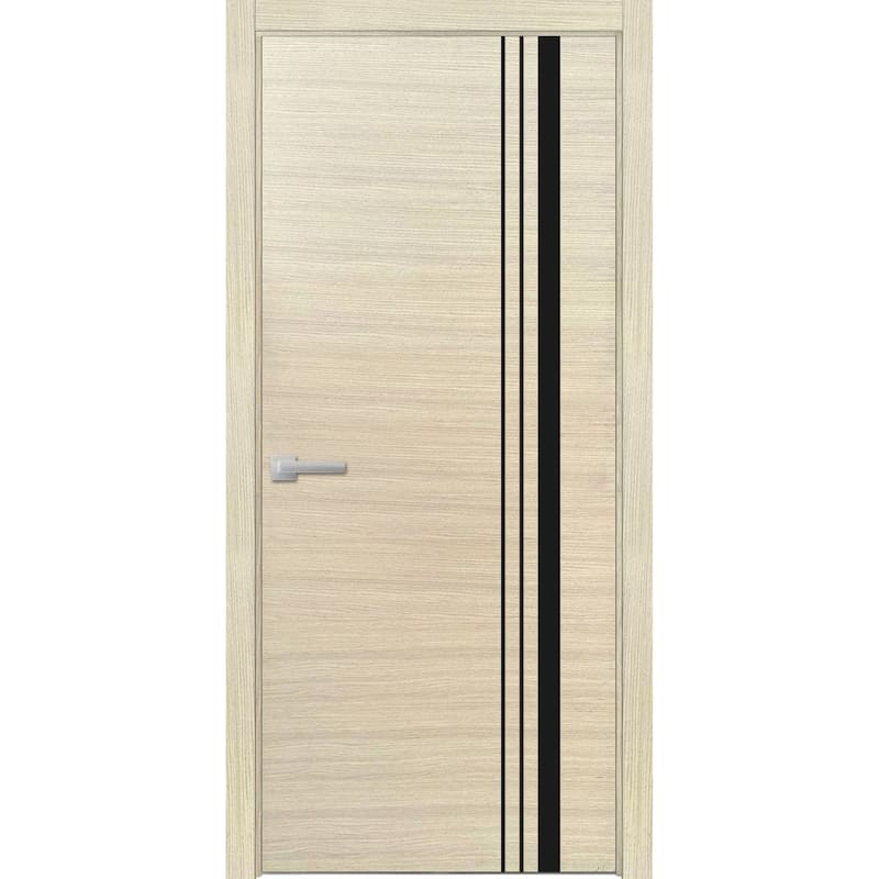 Solid French Double Doors 56 x 80 Planum 0011 Natural Veneer with - 24" x 96"
