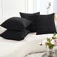preview thumbnail 71 of 90, Deconovo Throw Pillow Covers, Corduroy Striped Decorative Covers, Set of 4 18 x 18 - Black