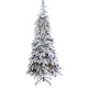preview thumbnail 3 of 3, 7' Flocked Montana Down Swept Spruce Christmas Tree with 400 LED - Green