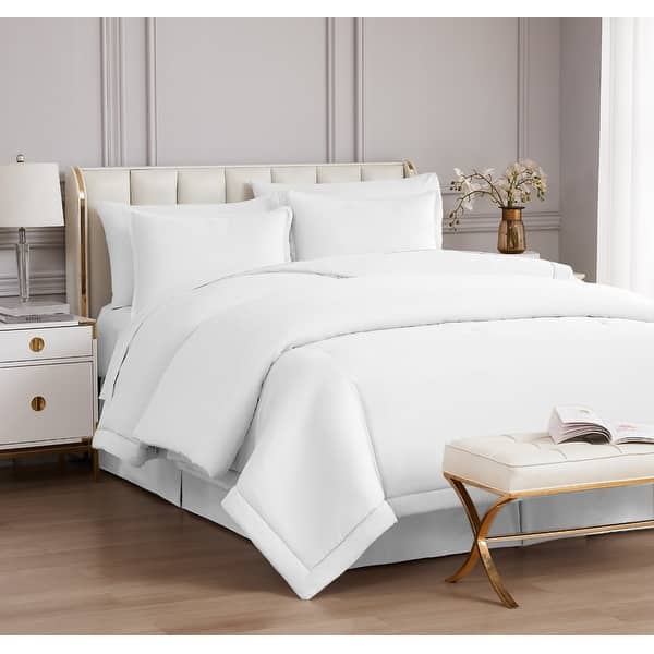 Microfiber Comforter Set - Comforter + Sheet Set - White - California King