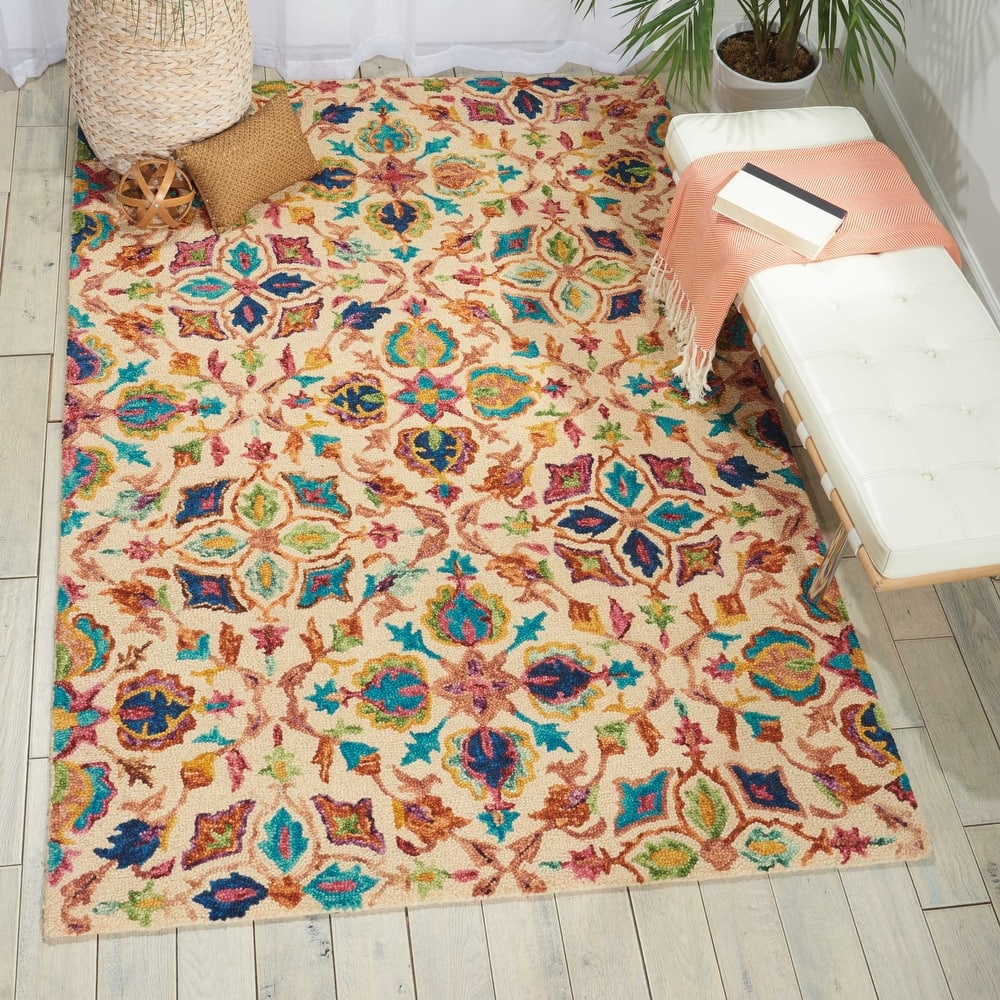 Nourison Vivid Hand-tufted Floral Wool Area Rug