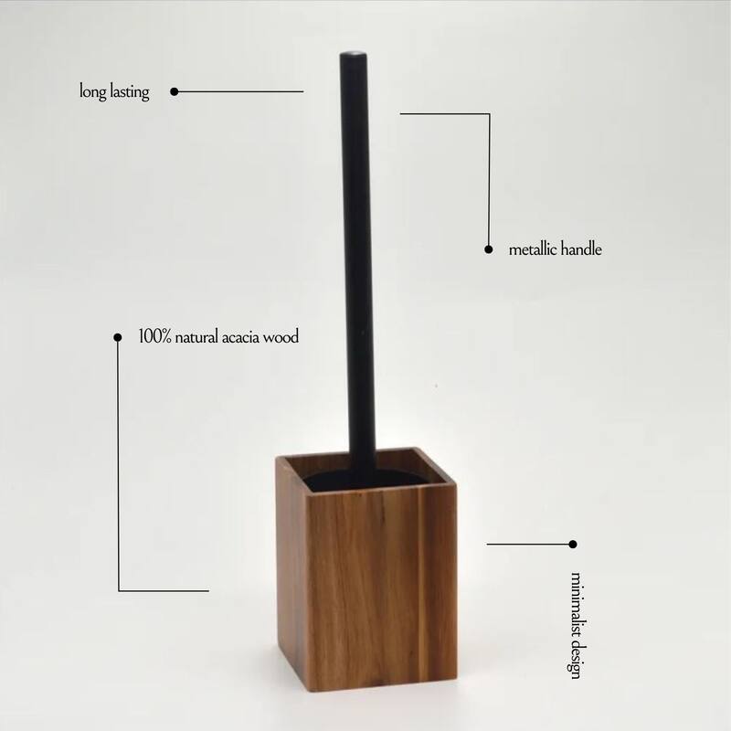 Acacia Wood Bathroom Accessory Set Collection