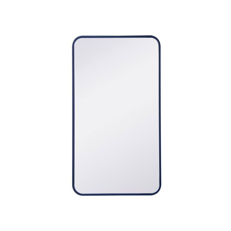 Ezra Soft Corner Metal Rectangular Mirror