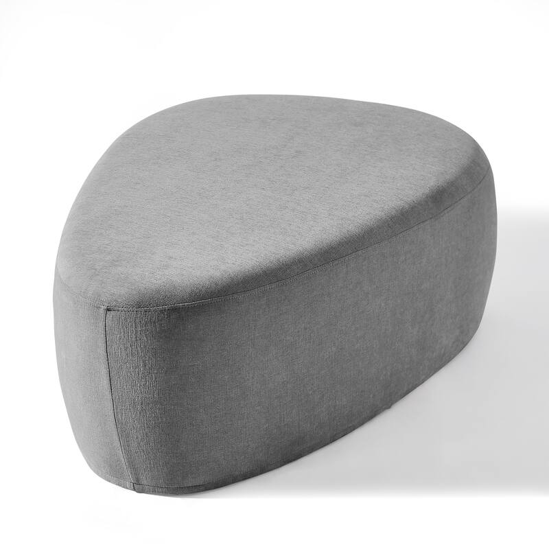 Leon 26"/43" W Chenille Triangle Cocktail Ottoman Set