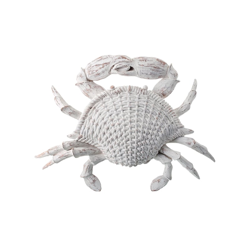 20" Resin 'Wicker' Crab Plaque