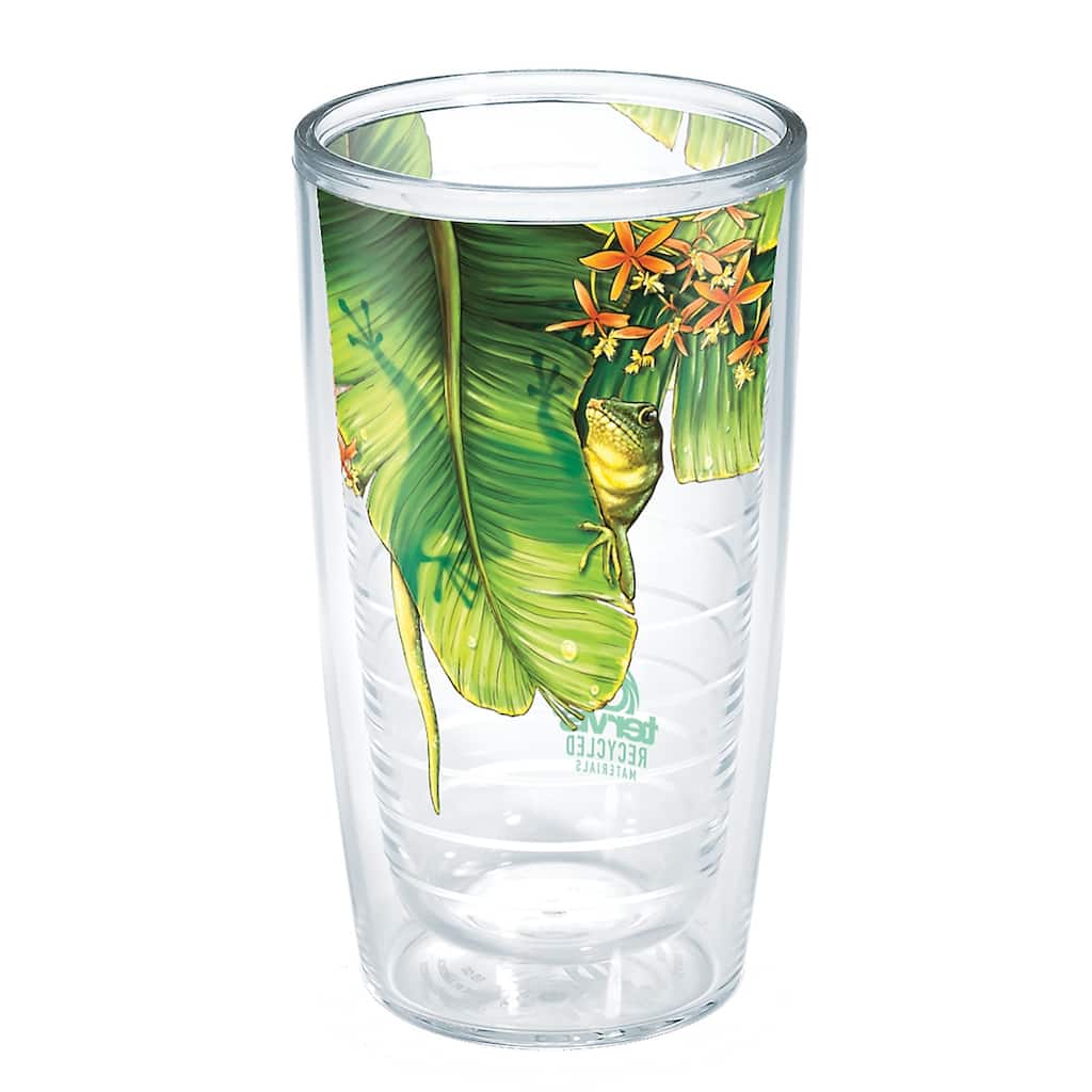 Tervis Recycled Made in USA Double Walled Insulated Travel Tumbler, Peek-a-boo Lizard - 16oz