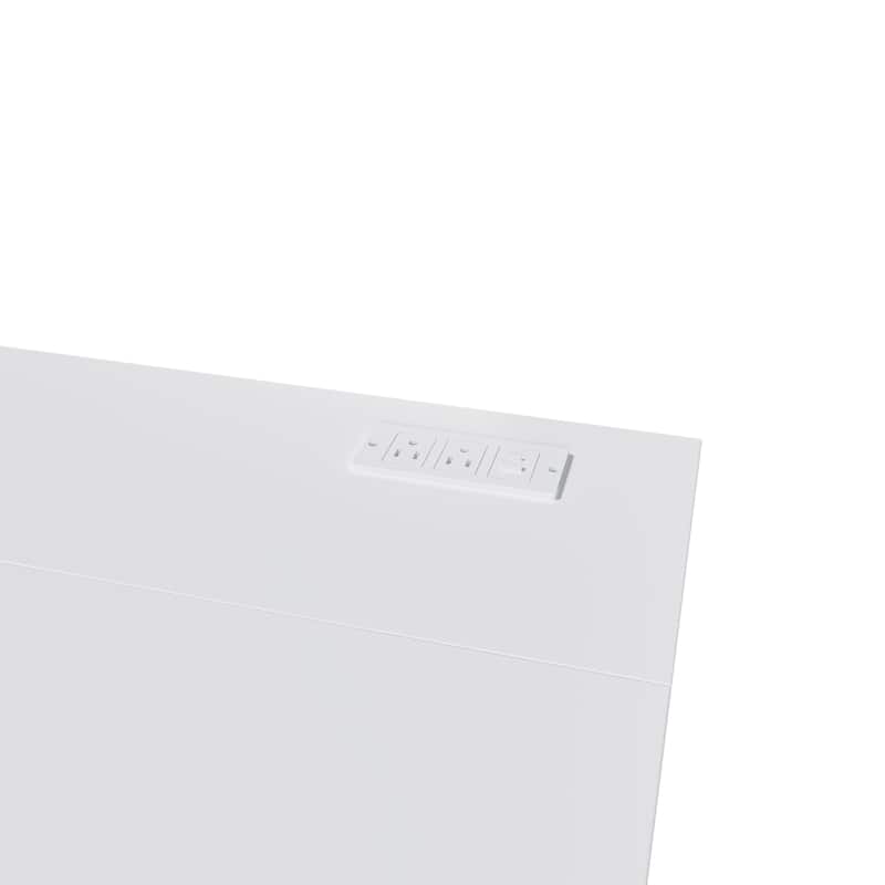 Hidden Folding Murphy Bed with Storage Drawers/Charging Station/Foldable Mattress/Full Size Mobile Cabinet Bed Frame/Noise-free