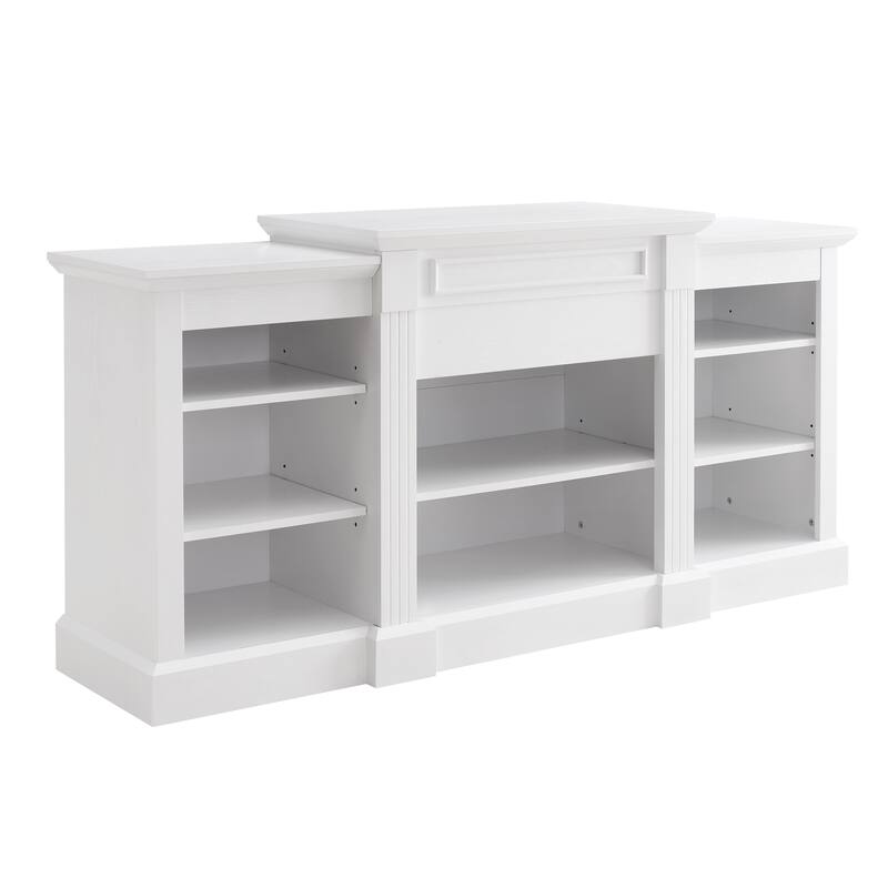 Modern TV Stand, TV Media Entertainment Stand with Large Storage Cabinet and Open Shelving, for Living Rooms and Bedrooms