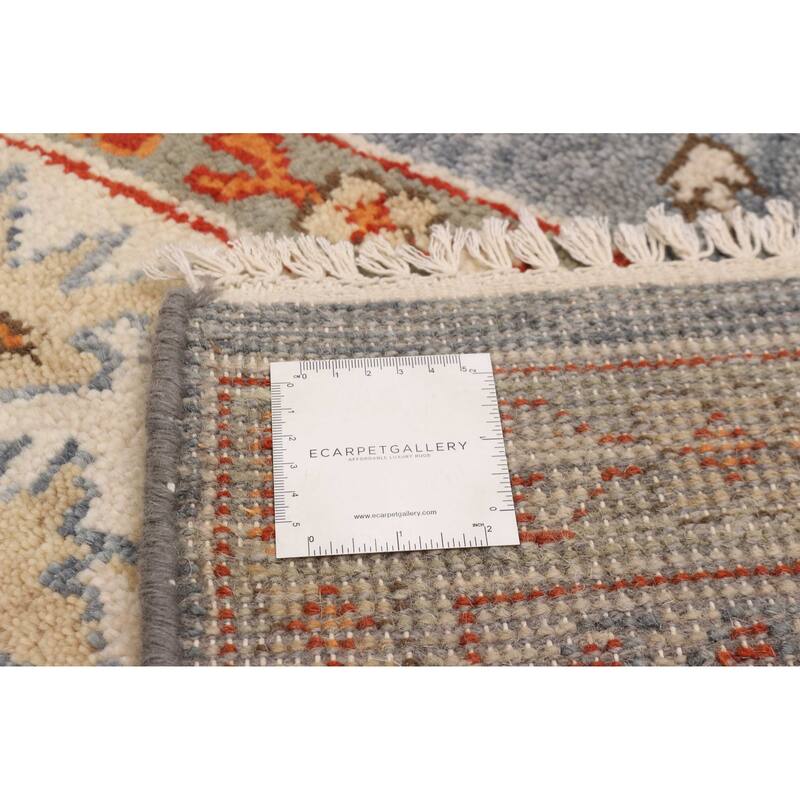 ECARPETGALLERY Hand-knotted Modern Oushak Dark Blue Wool Rug - 7'11 x 9'11