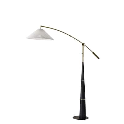 Leroy Arc Lamp - Black & Antique Brass