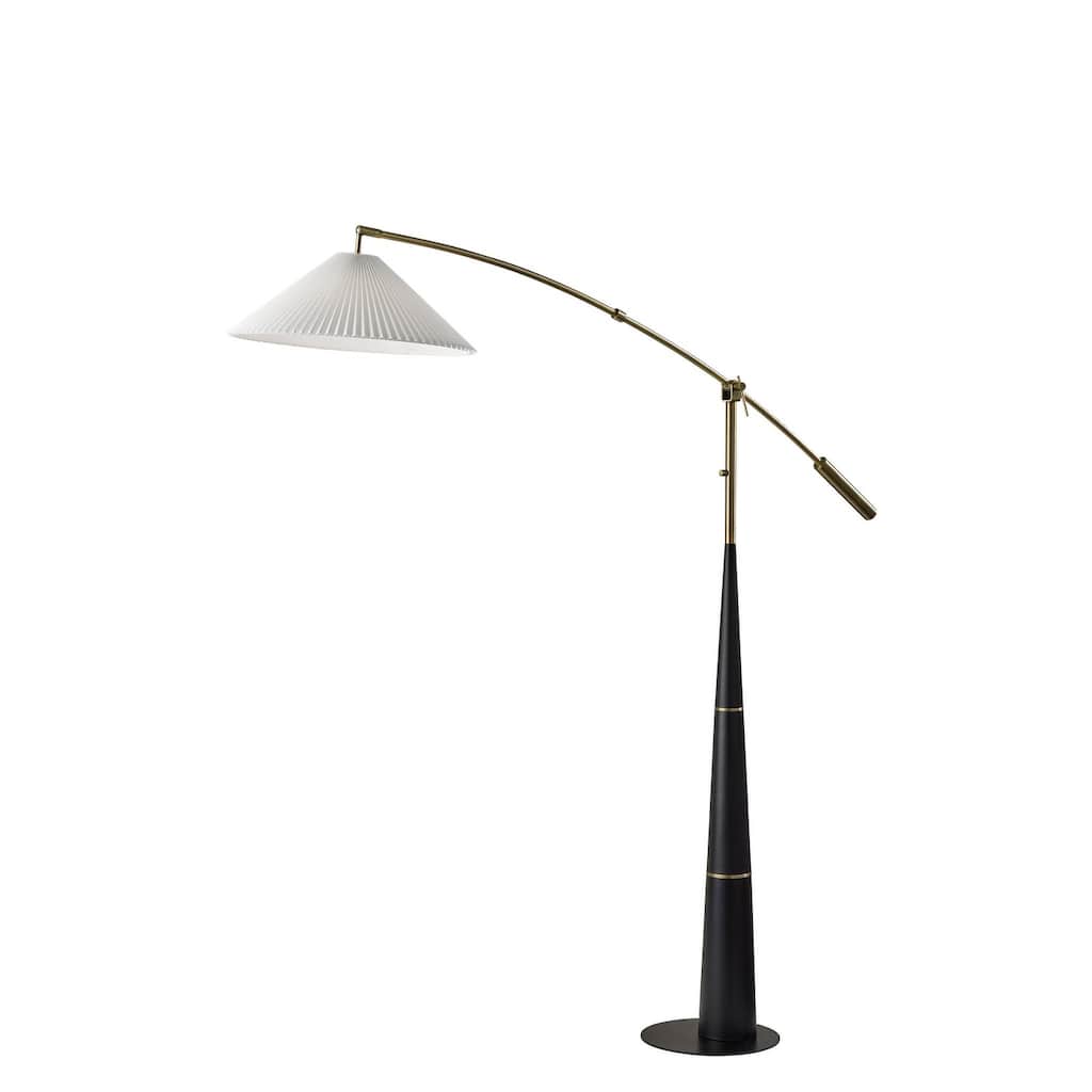 Leroy Arc Lamp - Black & Antique Brass