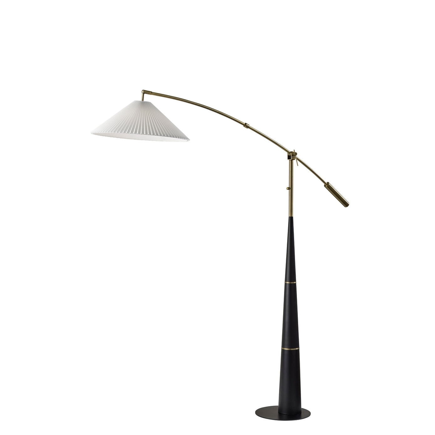Leroy Arc Lamp - Black & Antique Brass