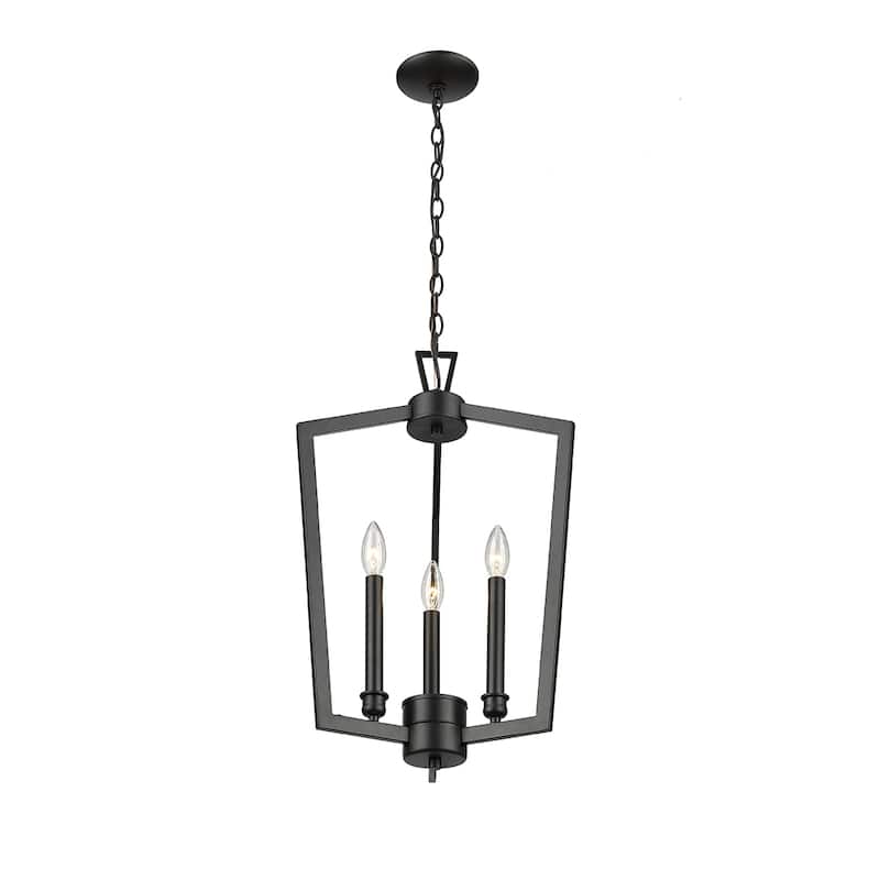 Millennium Lighting Lizabeth 3 Light Pendant Fixture in Matte Black