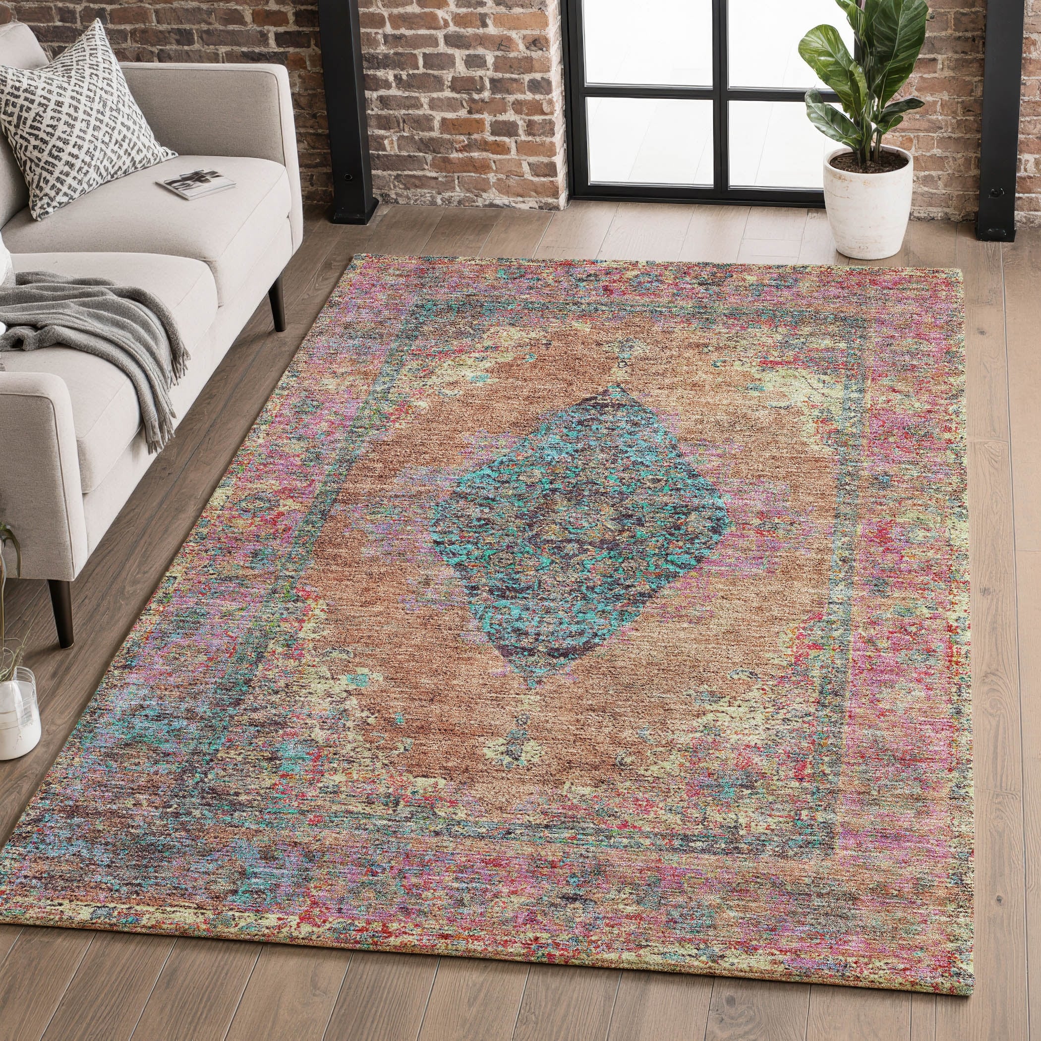 Premium Washable Super Soft Vintage Traditional Mayfield Rug