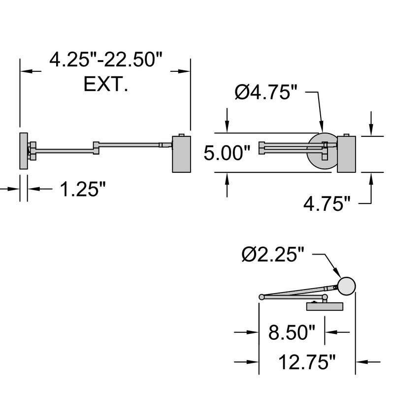 Access Lighting 72015LEDD Austin 5" Tall LED Wall Sconce