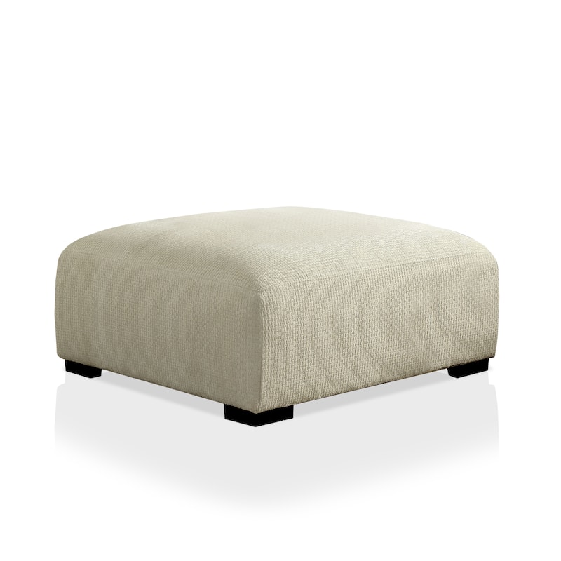 Kintra Contemporary Chenille Padded Cocktail Ottoman by Furniture of America