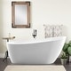 preview thumbnail 38 of 37, Vanity Art 55" Acrylic Freestanding Soaking Bathtub with Air Bath Option Available 55/Soaking - White/Polished Chrome