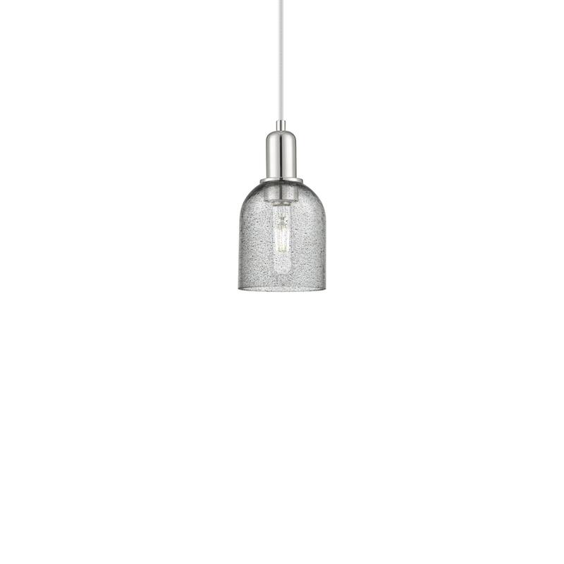 Innovations Lighting 716-1P-10-5 Caledonia Pendant Caledonia 5" Wide - Polished Nickel / Charcoal