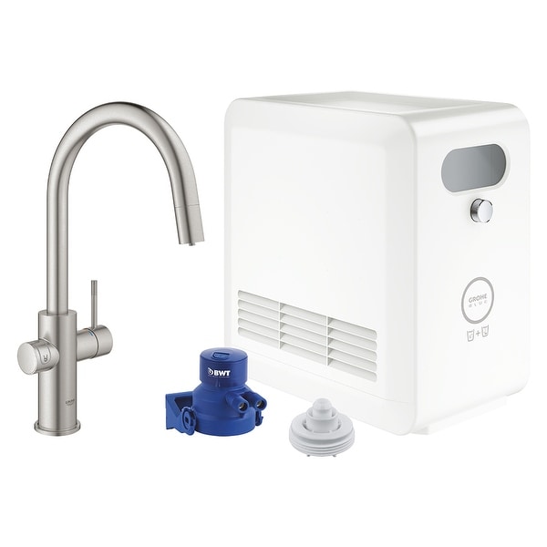Grohe 31 251 2 Blue 2.0 1.75 GPM Single Hole Pull Out Kitchen Faucet. Opens flyout.