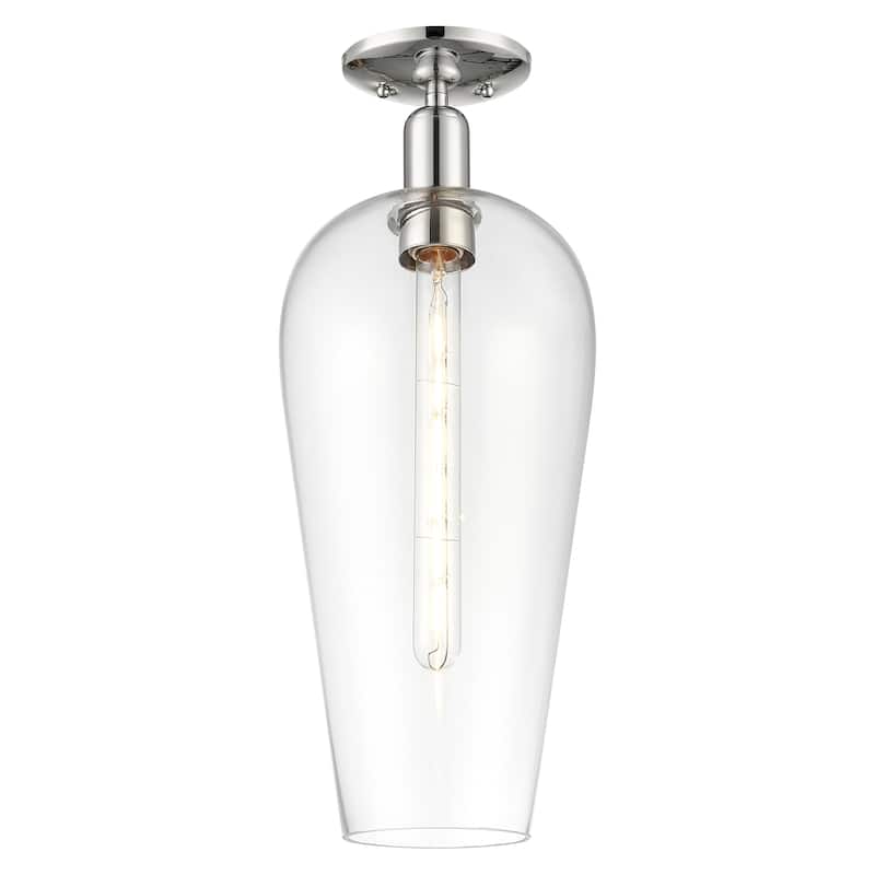 Innovations Lighting 716-1C-G456-8CL Chelsea 8" Wide Semi-Flush - Polished Nickel