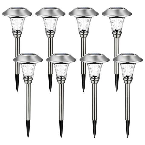 Soltoostar 8 Pack Solar Powered Landscape Light