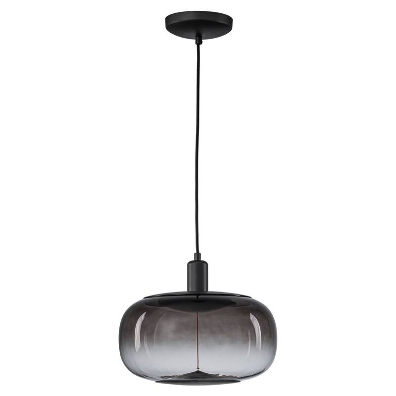 Smoke Gradient Clear Plastic LED Globe Pendant Light