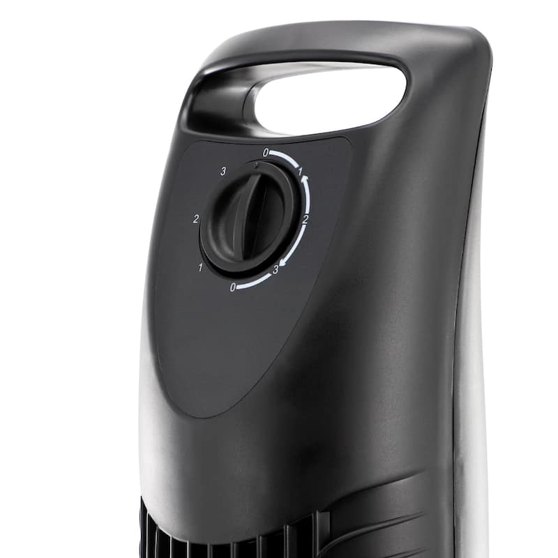 Air Monster 30 Inch 3 Speed Oscillating Tower Fan in Black