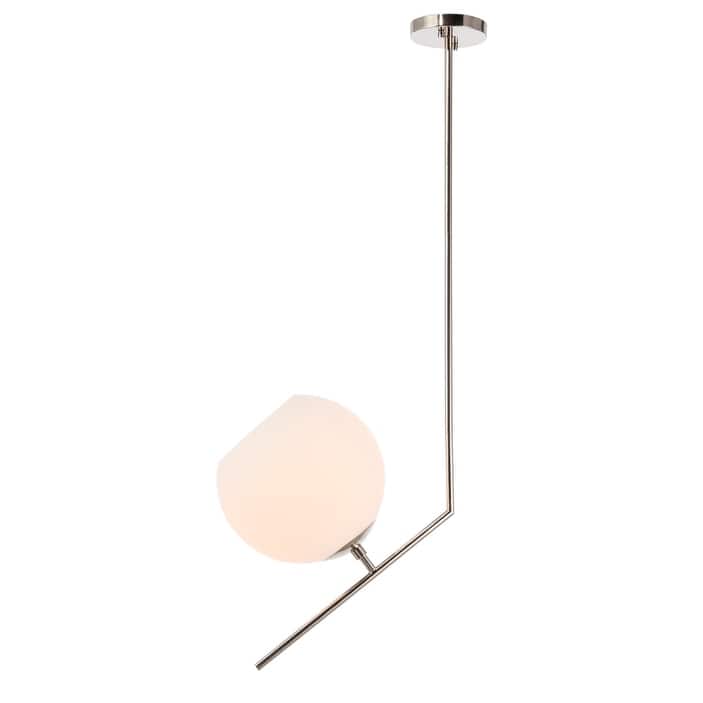 Bastina 10-Inch 1-UpLight Frosted Glass Pendant