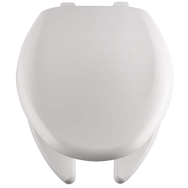 Elongated Open Front Toilet Seat in White