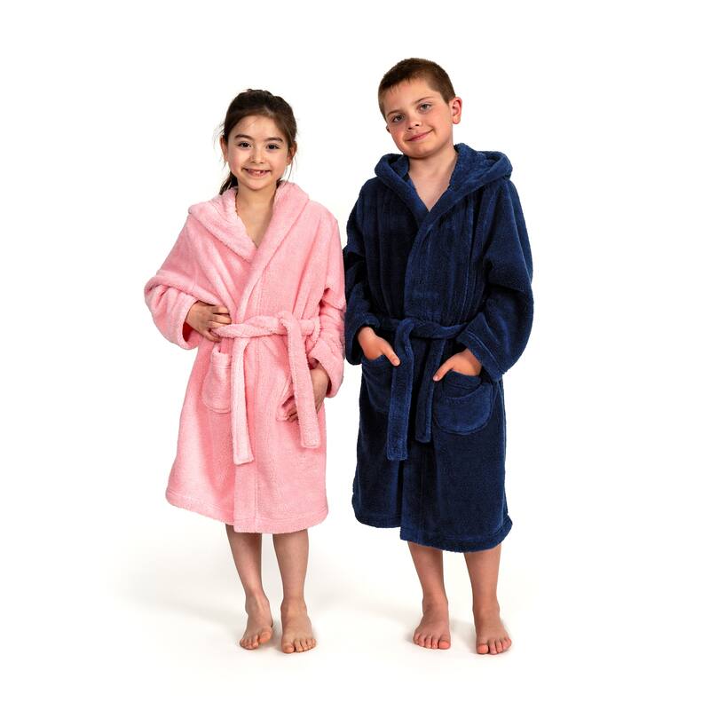 Sweet Kids 100% Polyester SUPER PLUSH Double Brushed Hooded Bathrobe