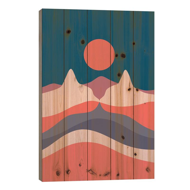 Cat Landscape XXIX Print On Wood by Lim Heng Swee - Multi-Color - 40x26x1.5
