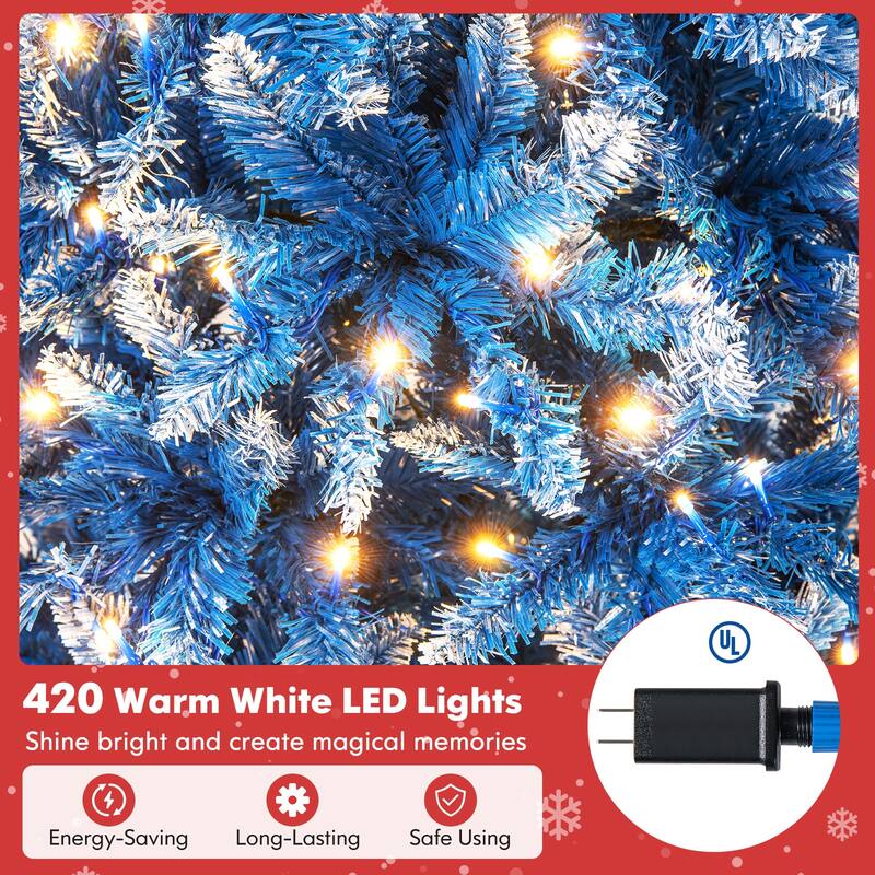 Costway 6/7/8/9 FT Artificial Christmas Tree, with 270/340/420/520 - See Details