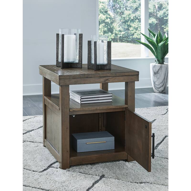 Signature Design by Ashley Boardernest Brown End Table - 24"W x 26"D x 26.63"H