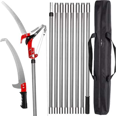 Walensee 7.2-27FT Extendable Pole Saw, Tree Pruner with Blade, Scissors, and Storage Bag