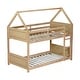 preview thumbnail 20 of 32, Twin Over Twin House Floor Bunk Bed with Headboards