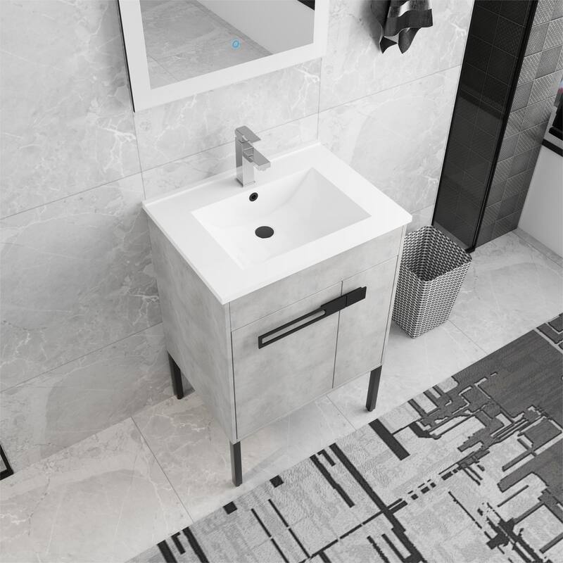 Beingnext 24"/30"/36" Bathroom Vanity with Sink, Freestanding/Floating Bathroom Vanity with Soft Close Door and Adjustable Shelf